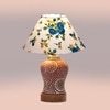 Devansh Conical Multi Cotton Shade Lamp With Wood & Mosaic Glass Base For Decoration/Office/Home/Gifting/Study For Decoration/Office/Home/Gifting/Study -(10X10X14.5) Inches -A