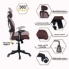 Reaii Mid Back Ergonomic Chair in Brown Colour