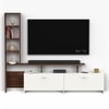 Bluewud Amy Engineered Wood Tvcabinet In Brown Maple & White Finish