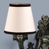 Devansh Metal Electric Wall Light in Antique Gold Colour with White & Black Shade Count of 2 Lights