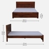Sagar Solid Wood Queen  Size Bed Without Storage (Provincial Teak Finish)