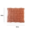 Basket Knit Auburn Cushion Cover 16X16  Inches