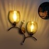 Devansh Metal Electric Wall Light in Gold Colour with Lavender Shade Count of 2 Lights