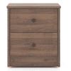 Hazel Engineered Wood Bedside Table in Classic Walnut Finish