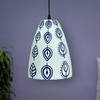 Modern Glass Electric Hanging Light in White Colour
