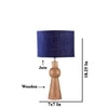 Devansh Blue Jute Table Lamp With Wood Natural Base (7X18.25 Inches)-13