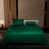 Stoa Paris 300 Tc Satin Bedsheet Super King Size Bed with Pillow Covers in Emerald Green