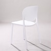 Kepler Brooks Serena Cafeteria Dining Chair in White Colour