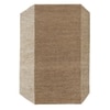 Jaipur Rugs Soft Geometric Jute Carpet Rug Grey 5x8 ft in Peach And Cloud White