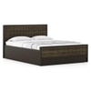 Masai Solid Wood Queen Size Hydraulicstorage Bed In American Walnut 2 Tone Finish