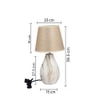 Marble Print Table Lamp Beige Sophisticated Design