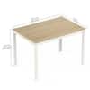 Holven 4 Seater Rectangular Dining Table European oak & white