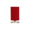 Wallice Red cotton table lamp with White Brushed wood base
