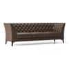 Weston 3 Seater Luxury Italian Leather Sofa In French Roast