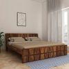 Antilles Solid Wood King Size Non Storage Bed In Brown Finish
