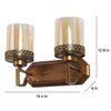 Eliante Modern Wall Lights Mild Steel & Glass Material Antique Gold & Champaign Finish