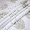White Floral Cotton 400 Tc Flat Super King Size Bedsheet With 2 Pillow Covers