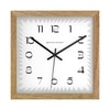 Wooden Square Wall Clock with Contemporary Dial