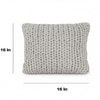 Rapunzel Hand Braided Cool Grey Cushion Cover  16X16 Inches