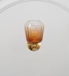 Brinley Single Light Wall Fitting In Brass  Finish Metal With Amber Glass