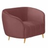 Nero Velvet 1 Seater Sofa in Pink Colour