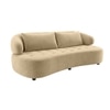Henry Velvet 3 Seater Sofa Beige Color