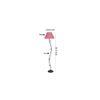 Lisandro Pink Natural Fiber Floor Lamp with Black Iron Base