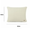 Mini Moss Knit Ivory Cushion Cover 16X16  Inches