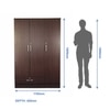 Housen Engineered Wood 3 Door Wardrobe In Walnut Finish