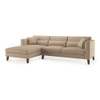 Lewis Sectional Sofa (Colour : Sandshell Beige, Cushion : Hard, Seater : Left Aligned 3 Seater + Left Aligned Chaise)