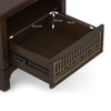 Masai Solid Wood Bedside Table in American Walnut Finish