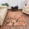Multicolor Floral Machine Made Polyester 4 X 6 Feet Carpet