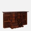 Rangrez Small Sheesham Wood Bar Cabinet in Honey Oak Finish