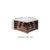 Montreal Sheesham Wood Coffee Table In Walnut Finish