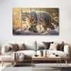 The Castle Decor Snow Lion Wall Art Set of 5 Digital Painting 27x48 Inch