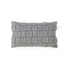 Basket Knit Light Grey Melange Pillow Cover 12X20 Inches