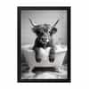 The Castle Decor Funny Elephant Reading Newspaper Toilet Wall Art 8x12 Inch