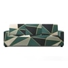 3 Seater Green Triangles Sofa Cover