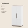 Baltoro Engineered Wood Tall Shoe Rack in White Finish