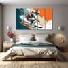 The Castle Decor Sports Art Wall Painting Wooden Framed Digital Painting 27x48 Inch (Style 4)