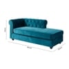 Ease Velvet Chaise Lounger in T Blue Colour