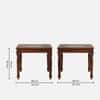 Rangrez Sheesham Wood 4 Seater Dining Set in Honey Oak Finish with Cushioned Chairs