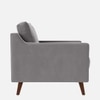 Reiti Velvet 1 Seater Sofa in Grey Colour