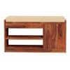 Zenith Solid Wood Shoe Rack in Teak Finish