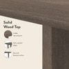 Aero Rectangular Solid Wood Coffee Table In Danish Walnut Finish