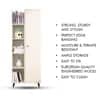 Hexa Engineered Wood Bookshelf Multipurpose Storage Rack in Frosty White