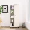 Hexa Engineered Wood Bookshelf Multipurpose Storage Rack in Frosty White