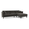 Lewis Sectional Sofa (Colour : Smoke Grey, Cushion : Hard, Seater : Right Aligned 3 Seater + Right Aligned Chaise)
