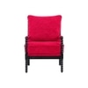Luxe Boucle Fabric Lounge Chair in Red Colour