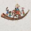 Desert Art Metal Handpainted Royal Baarat Bhopu Wall Hanging with LED in Golden Colour